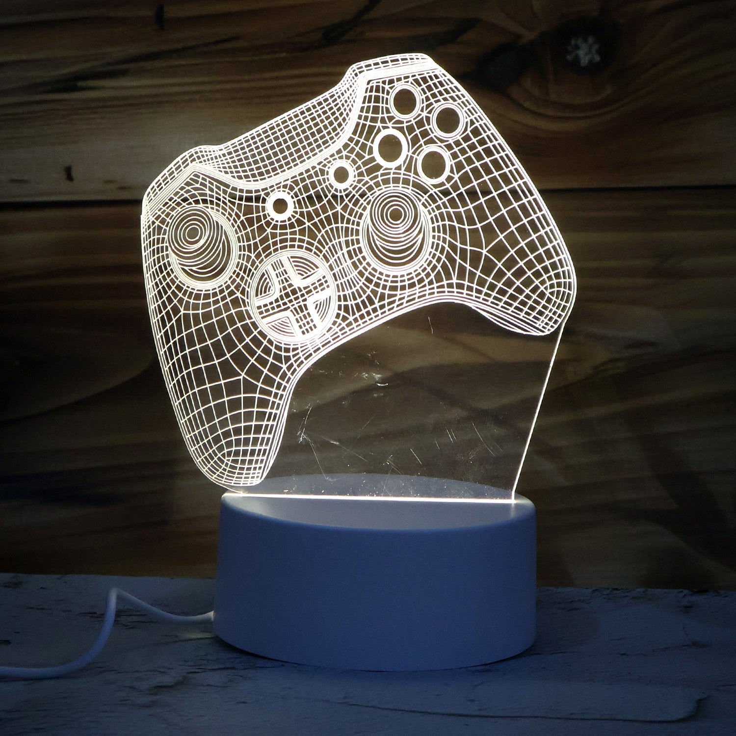3D Illusion LED Night Lamp with Gaming Controller Design 3D Illusion LED Night Lamp with Gaming Controller Design